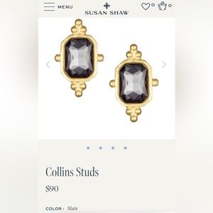 Susan Shaw NWT Collins studs (posts) in color:  slate